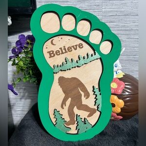 Sasquatch Footprint Wooden Bead Board!